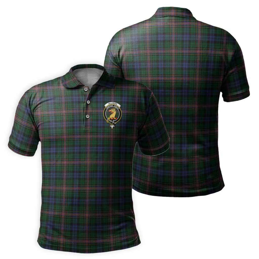 Allison Tartan Men's Polo Shirt with Family Crest