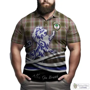 Anderson Dress Tartan Polo Shirt with Alba Gu Brath Regal Lion Emblem