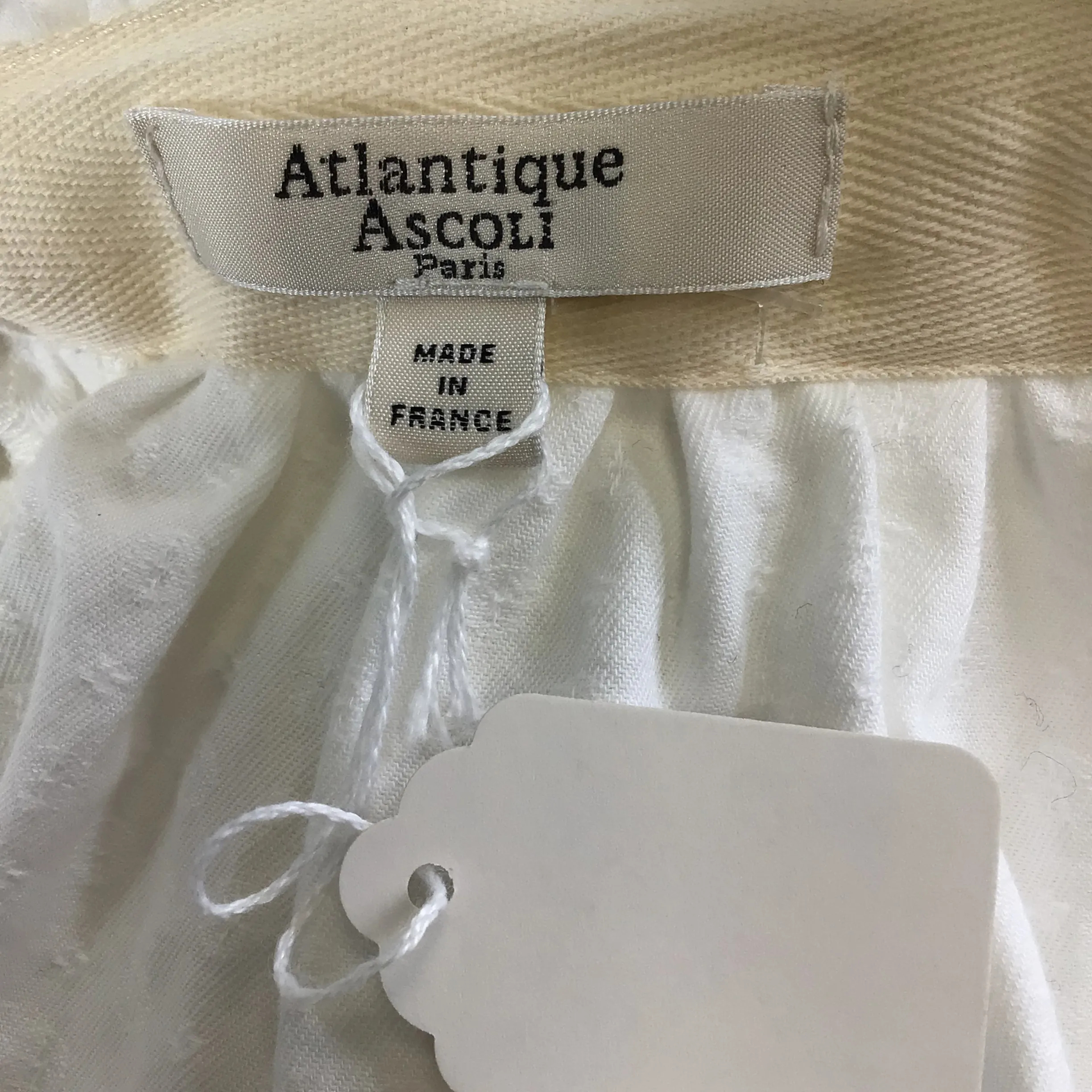 Atlantique Ascoli White Cotton Pique Skirt