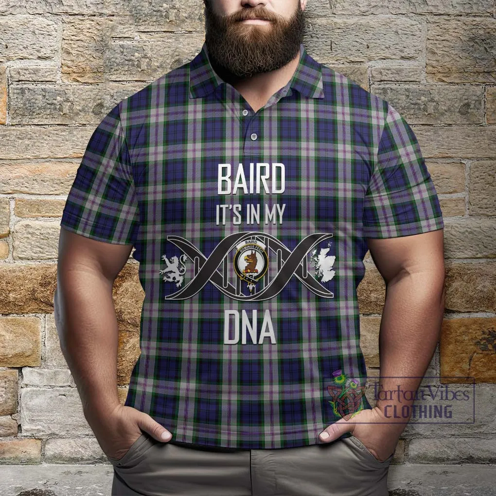 Baird Dress Tartan Polo Shirt with Family Crest DNA In Me Style