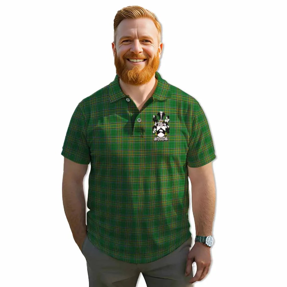 Balfour Irish Clan Tartan Men's Polo Shirt with Coat of Arms