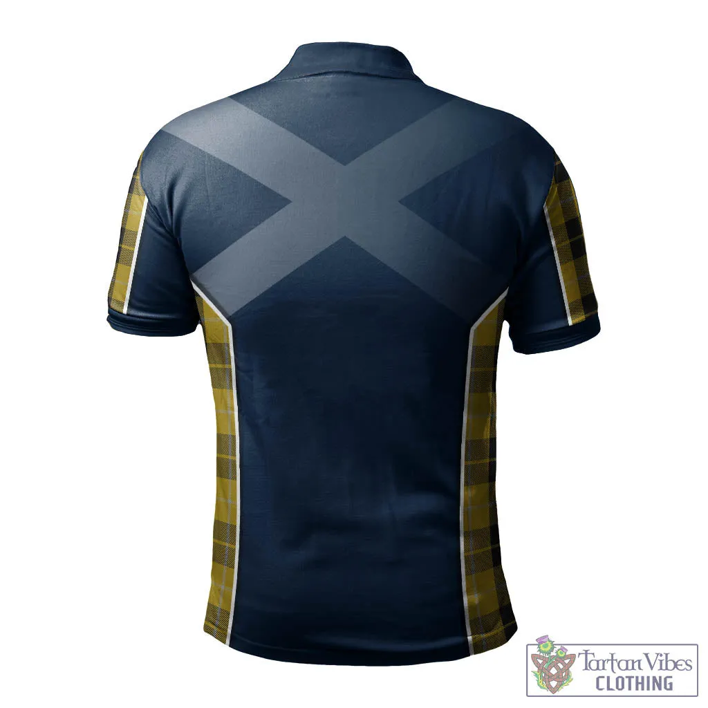 Barclay Dress Tartan Men's Polo Shirt with Family Crest and Scottish Thistle Vibes Sport Style