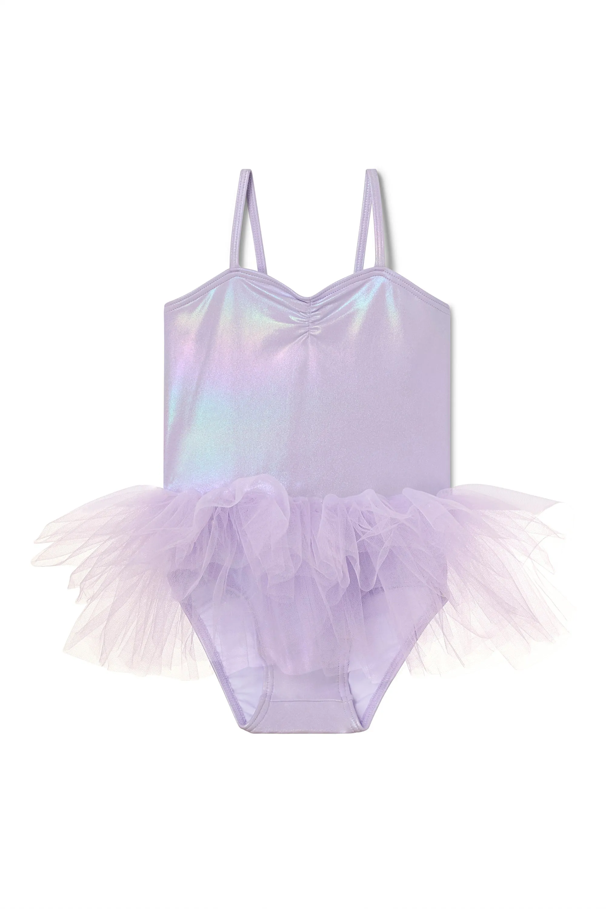 Betsy Bathing Suit - Metallic Ruched Swimsuit with Tutu Skirt