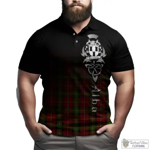 Blackstock Red Dress Tartan Polo Shirt Featuring Alba Gu Brath Family Crest Celtic Inspired