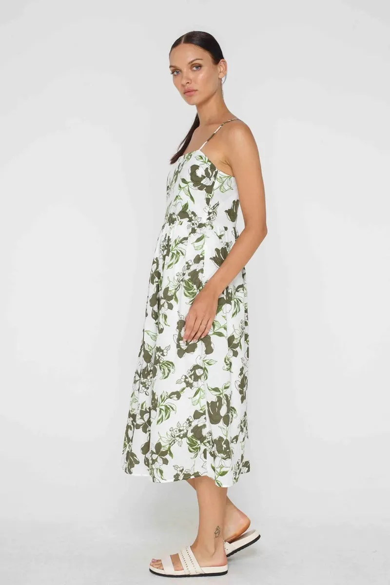 Blak - Flora Cami Dress - Khaki Floral