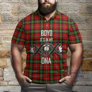 Boyd Tartan Polo Shirt with Family Crest DNA In Me Style