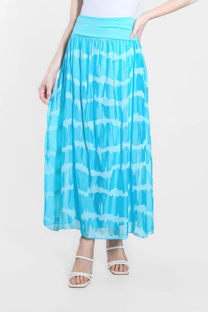 Brenda Tie Dye Silk Foldover Waist Skirt (SL204TD)