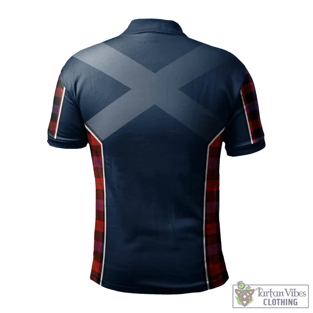 Brown (Broun) Tartan Men's Polo Shirt with Family Crest and Scottish Thistle Vibes Sport Style