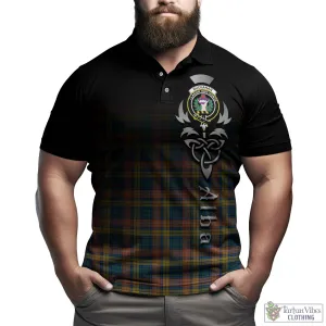 Buchanan Ancient Tartan Polo Shirt Featuring Alba Gu Brath Family Crest Celtic Inspired