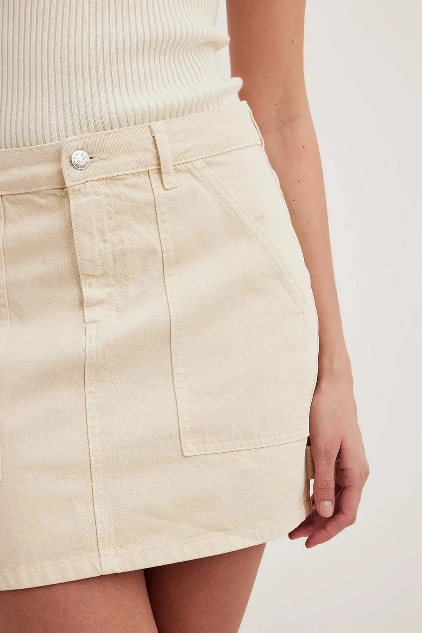 Cargo Denim Skirt