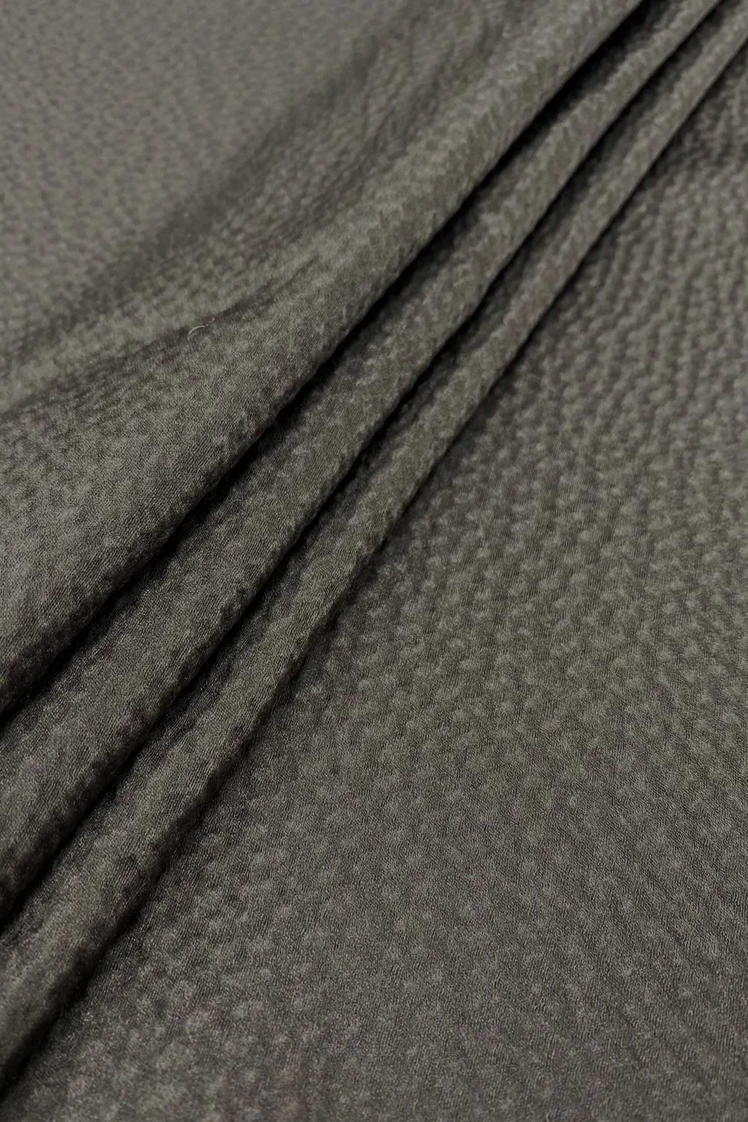 Charcoal Hammered Silk Satin