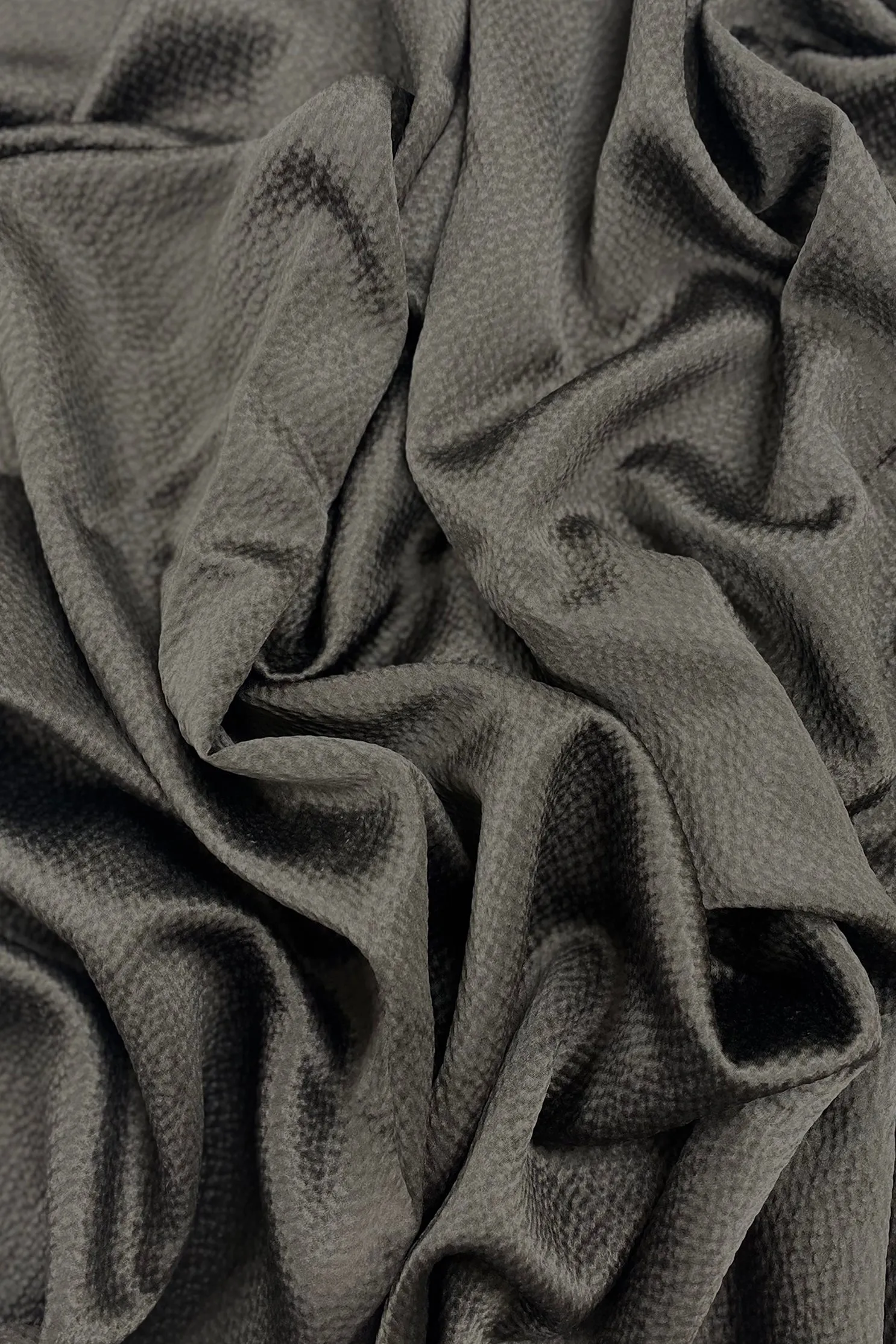 Charcoal Hammered Silk Satin