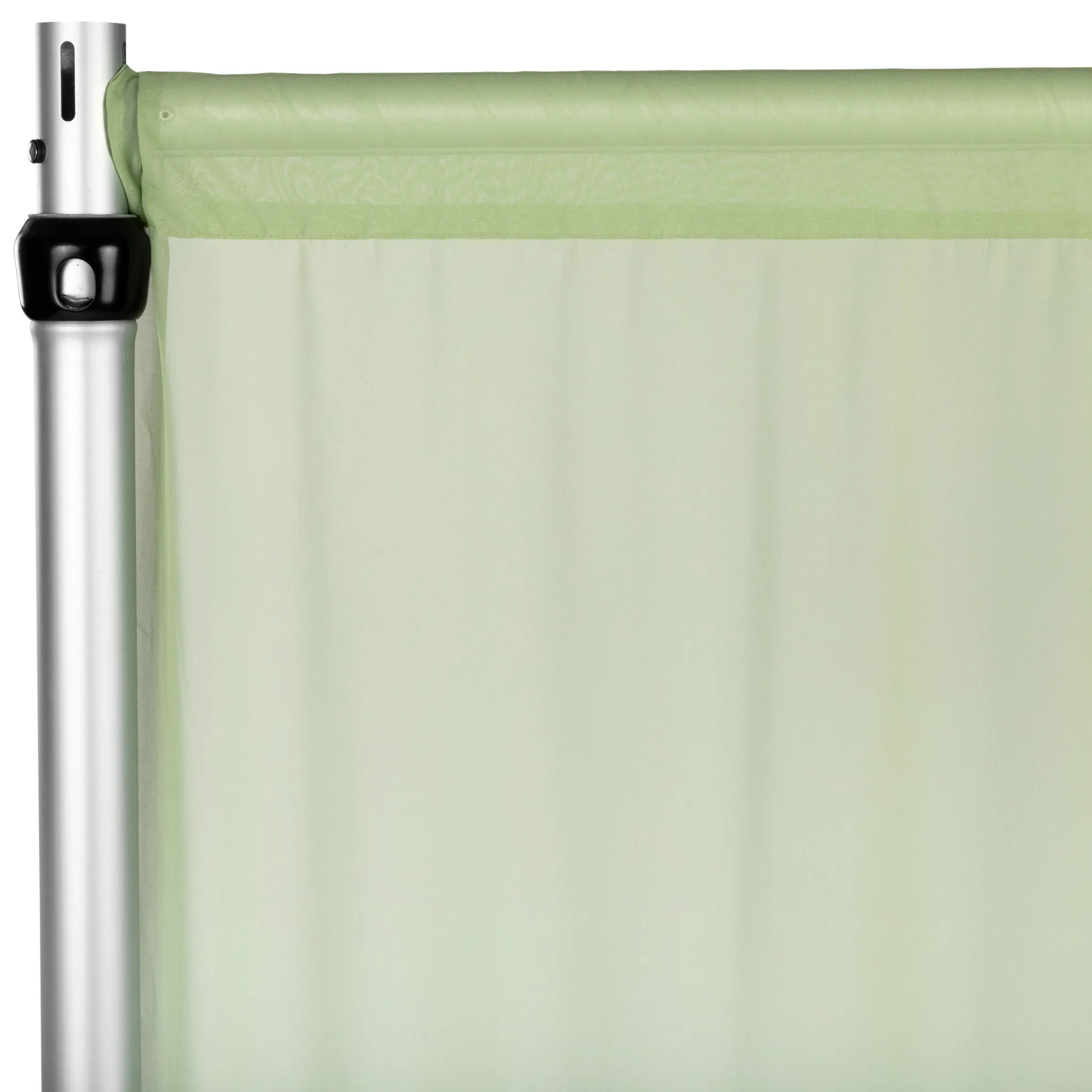 Chiffon Curtain Drape 12ft H x 58" W Panel - Sage Green