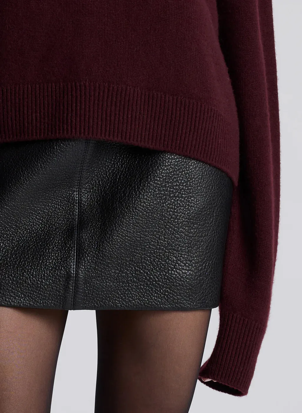 Cowan Leather Mini Skirt - Black