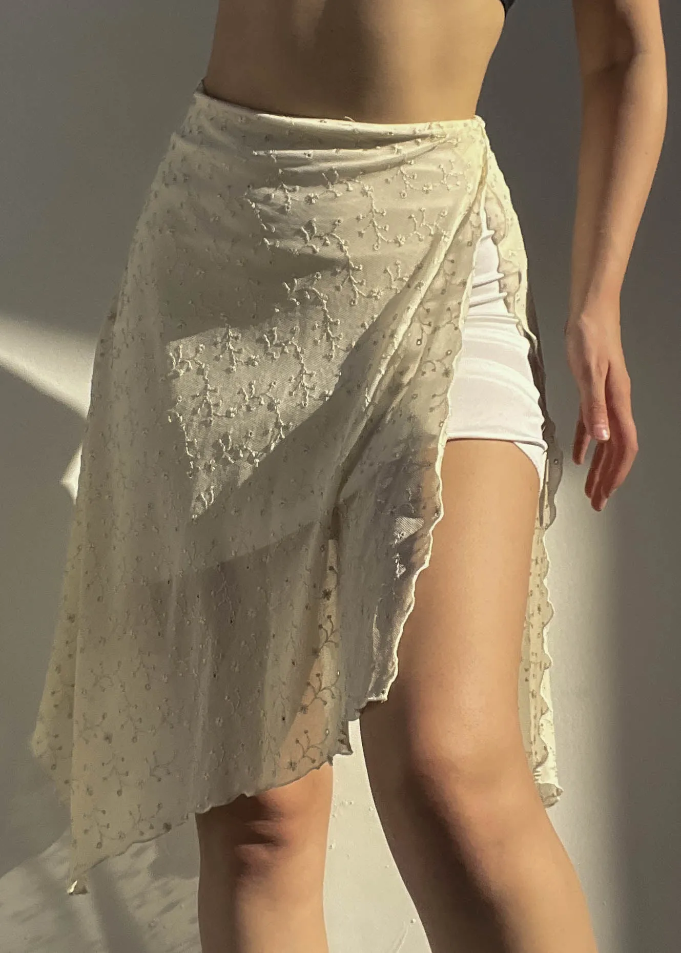 Cream Mesh Fairy Skirt (S)