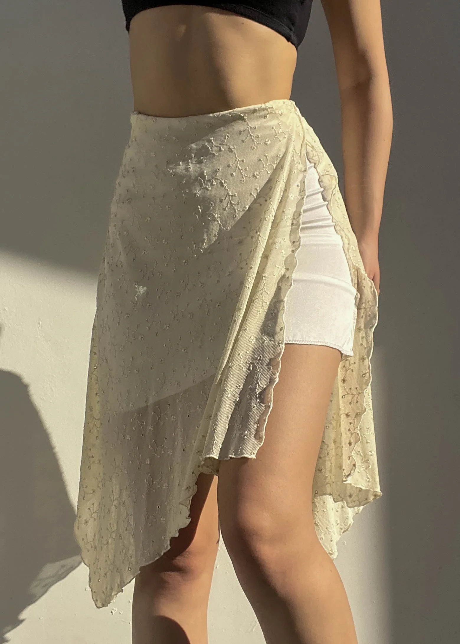 Cream Mesh Fairy Skirt (S)