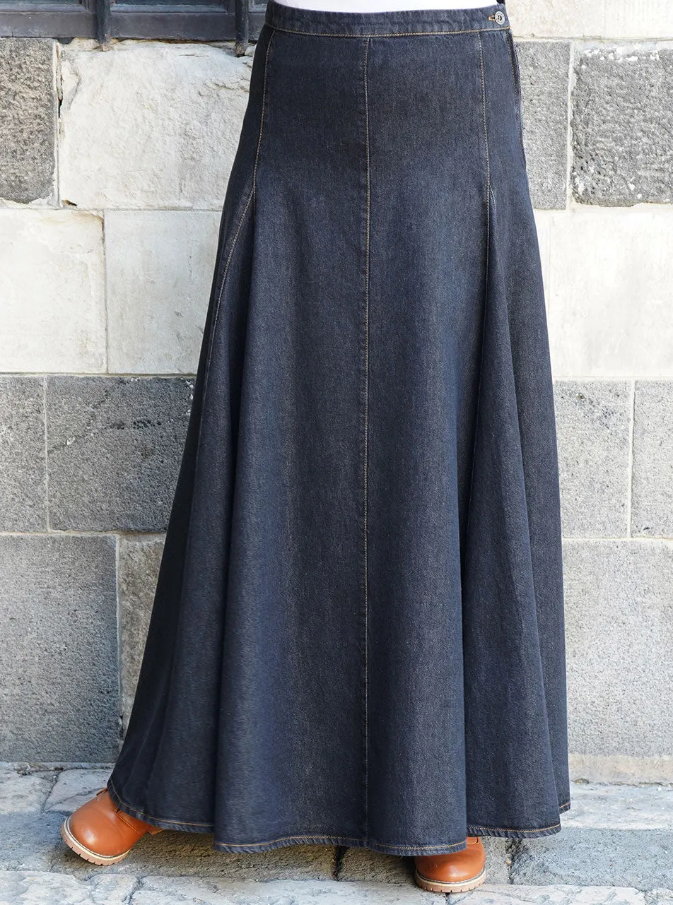 Denim Professional Flared Skirt