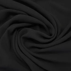 Dressmaking Polyester Triple Crepe - Black