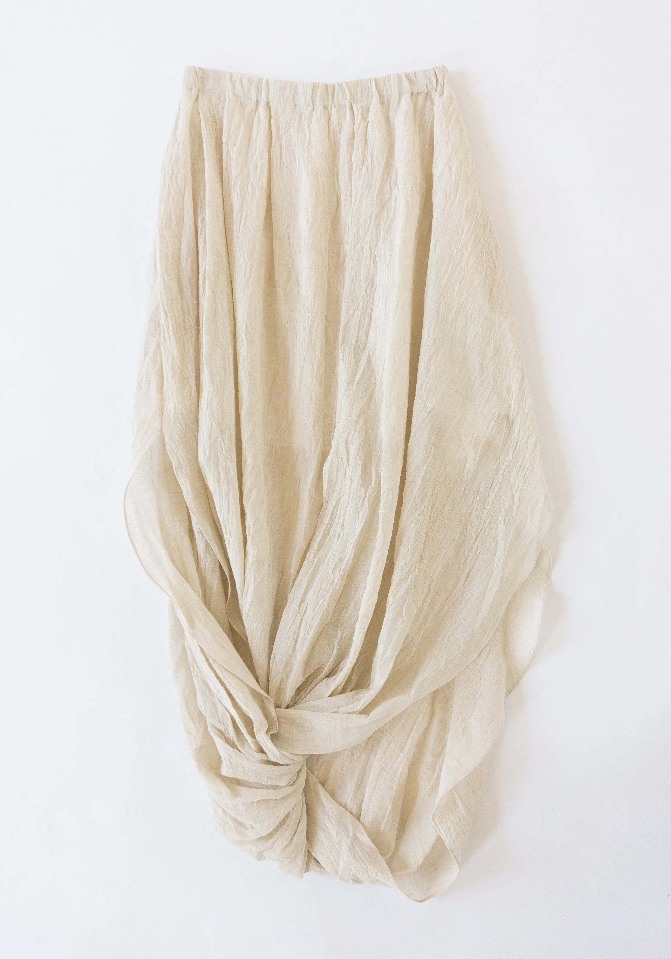 Gauze Twist Skirt in Muslin