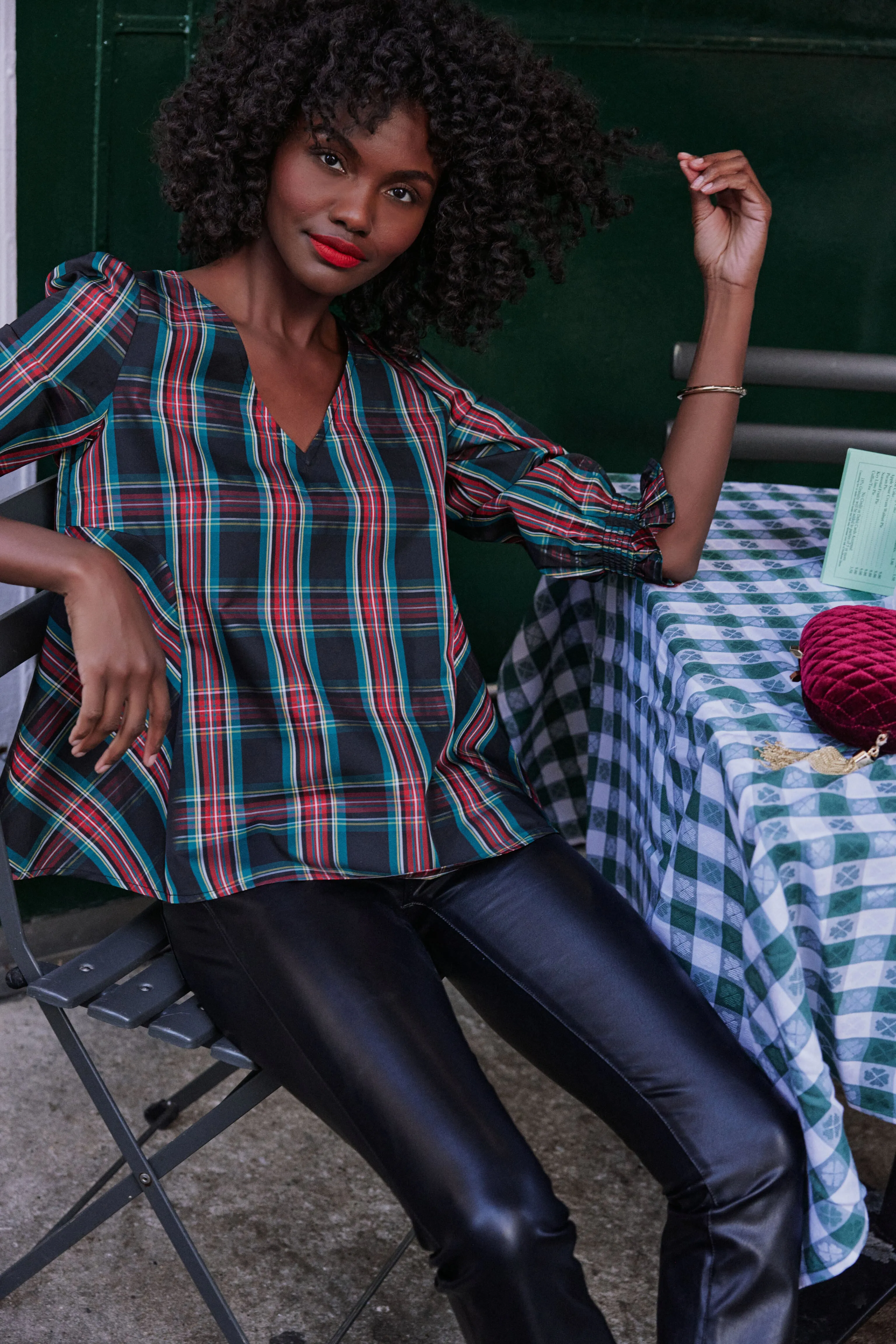 Highland Plaid Easton Blouse