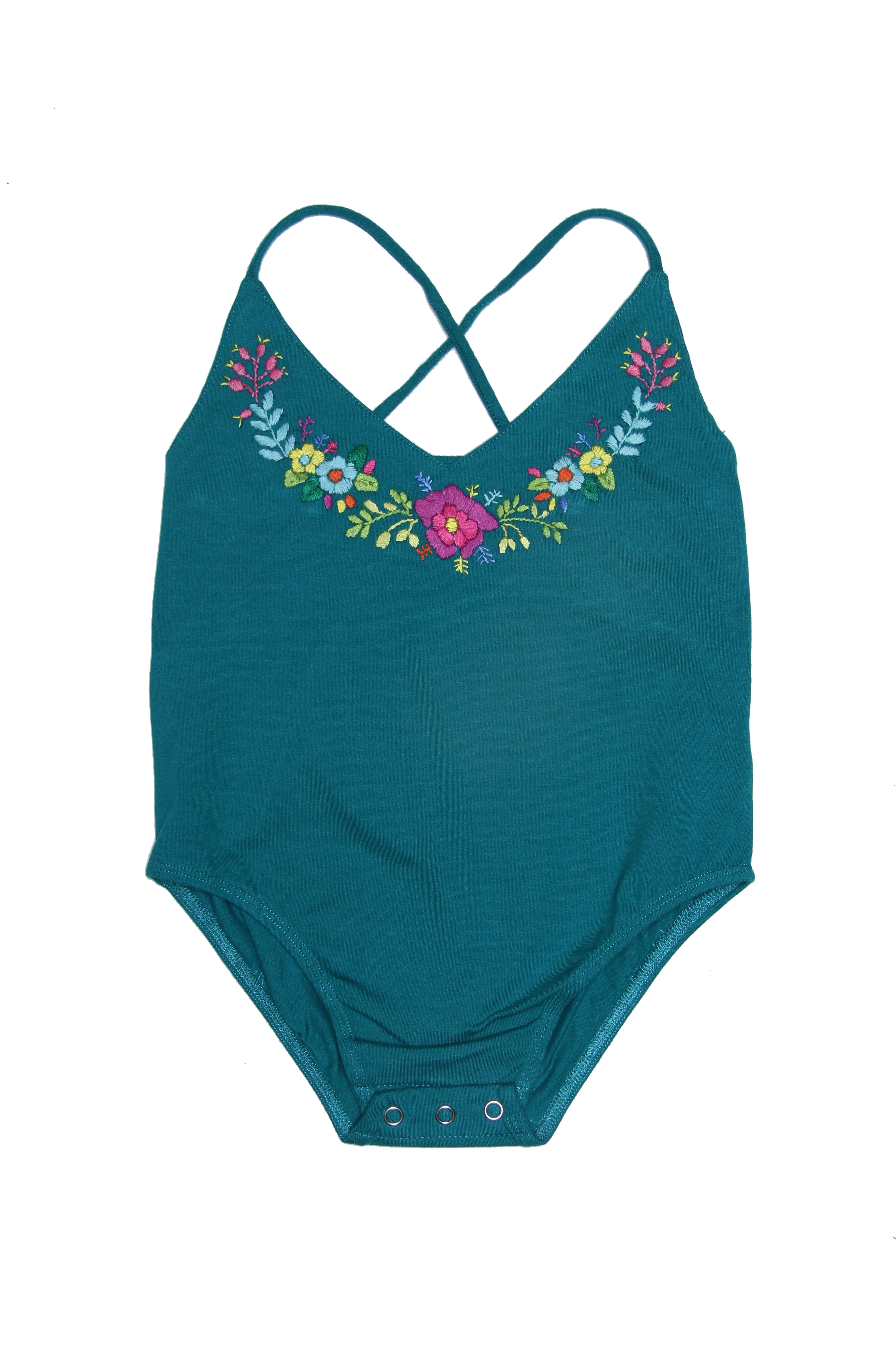 Honey Leotard Teal with Hand Stitch (Older Girls)