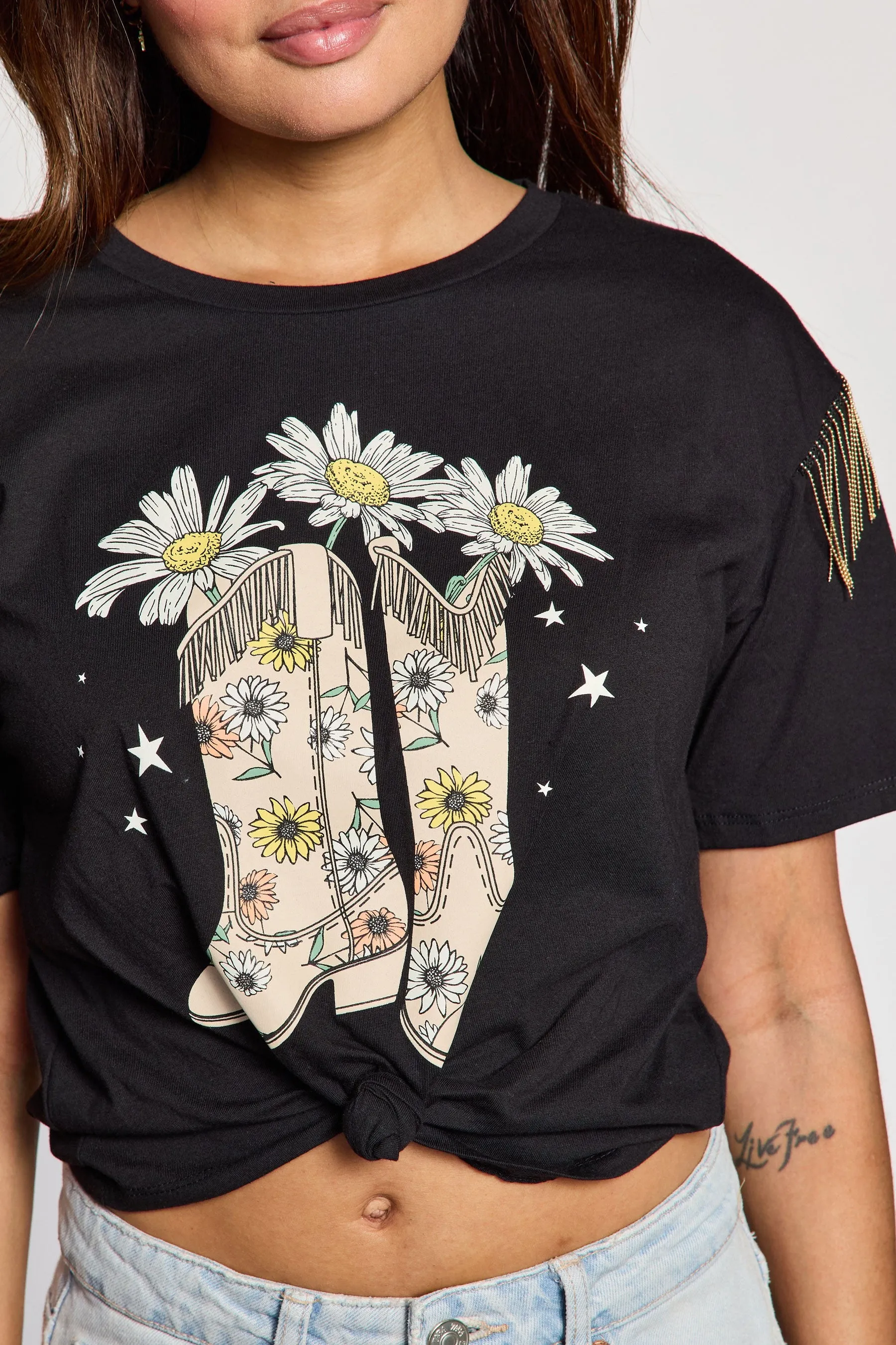 Jr Crop Top - Daisy Boots