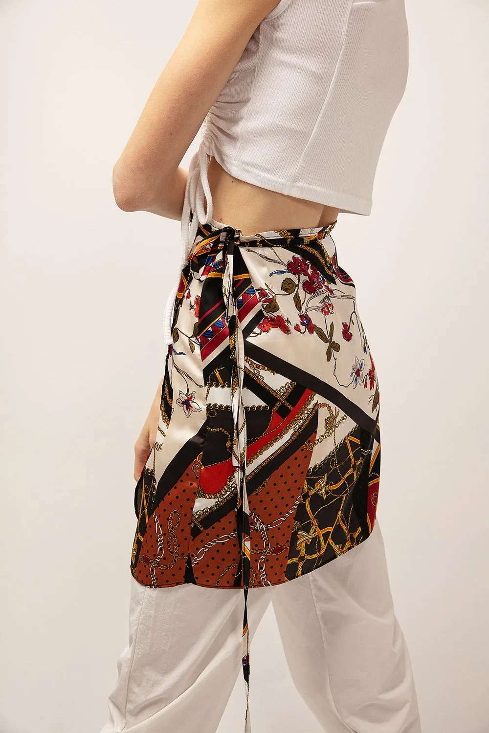 Julia Glam Print Wrap Skirt