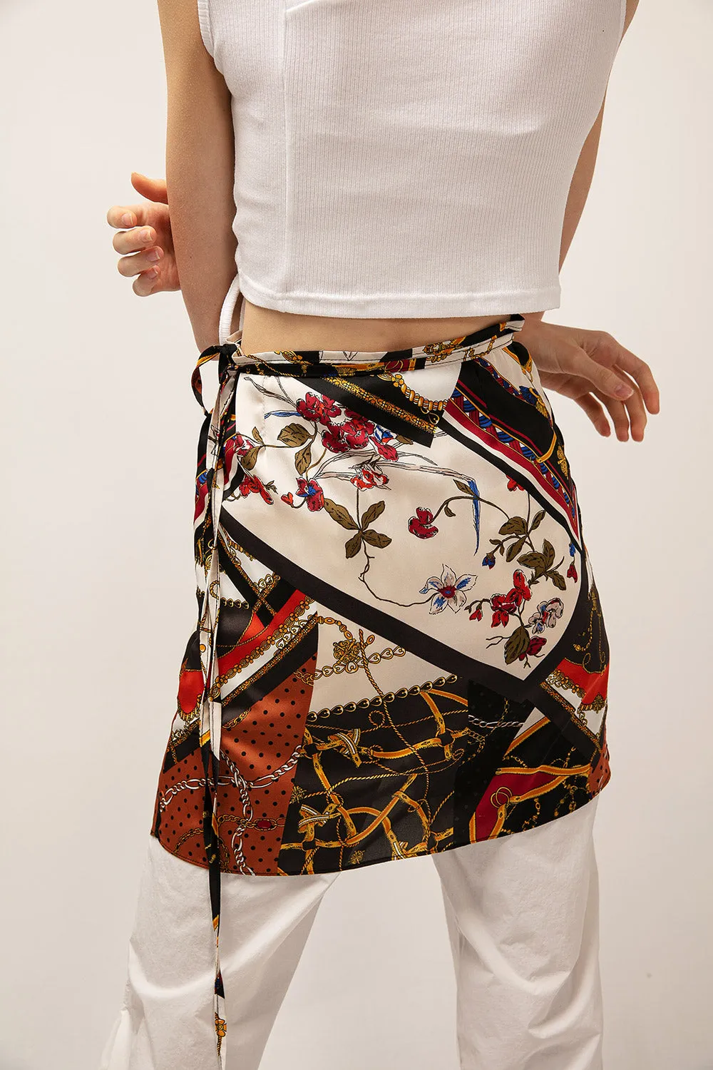 Julia Glam Print Wrap Skirt