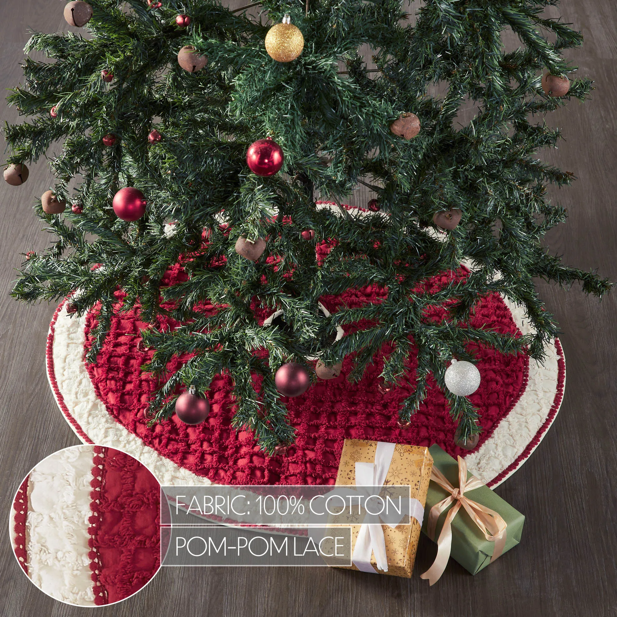 Kringle Chenille Christmas Tree Skirt