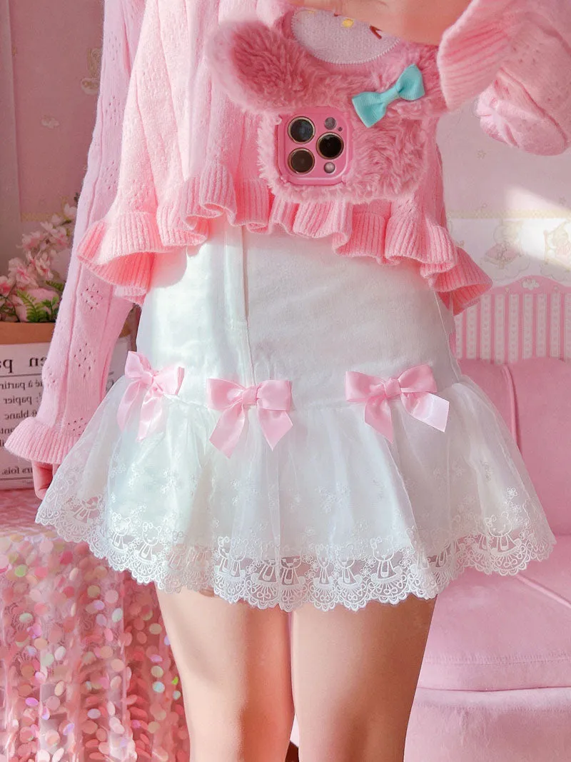 Lace Ribbon Lolita Skirt