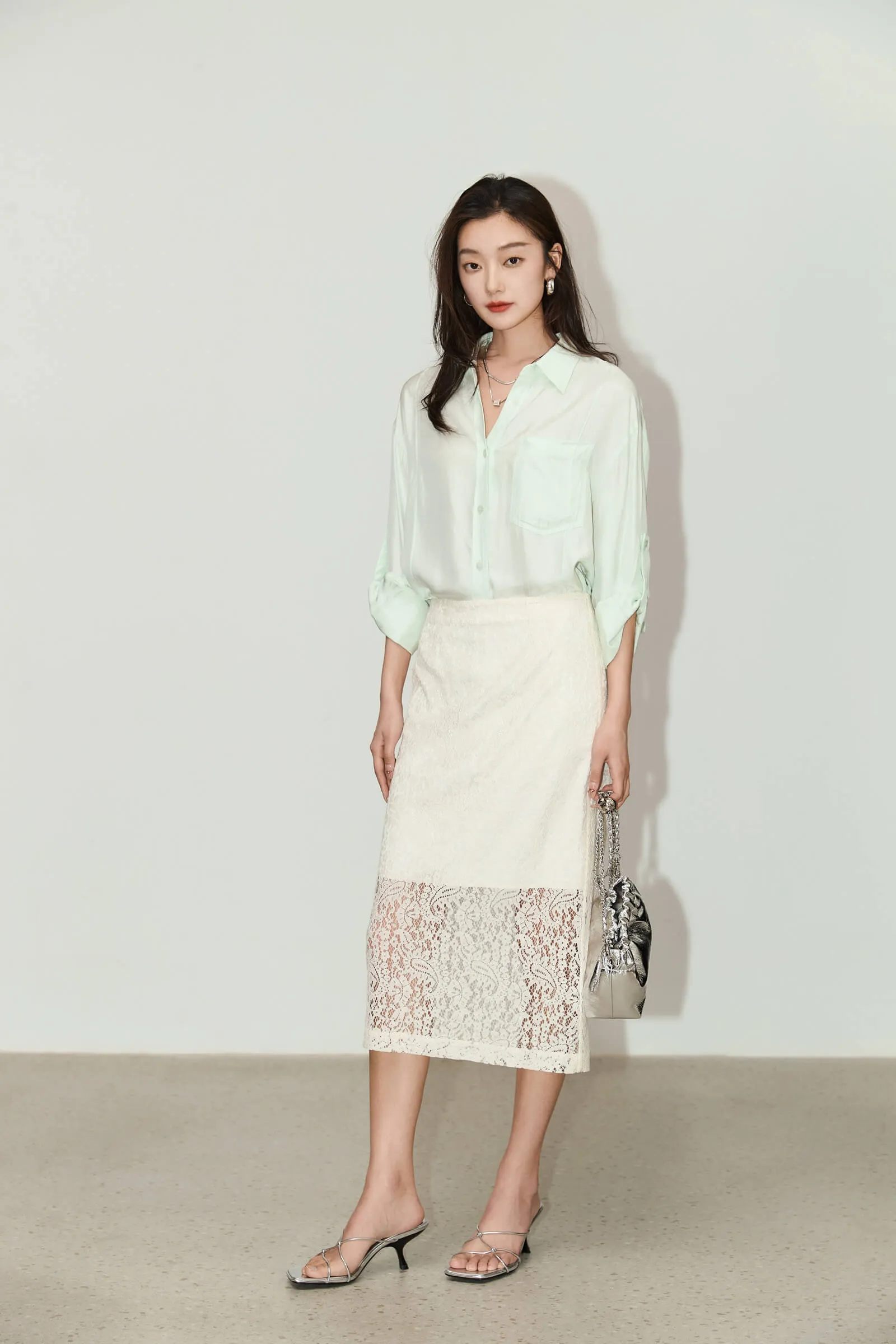 LILY Lace Straight Skirt