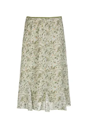 Litzy Mesh Floral Midi Skirt