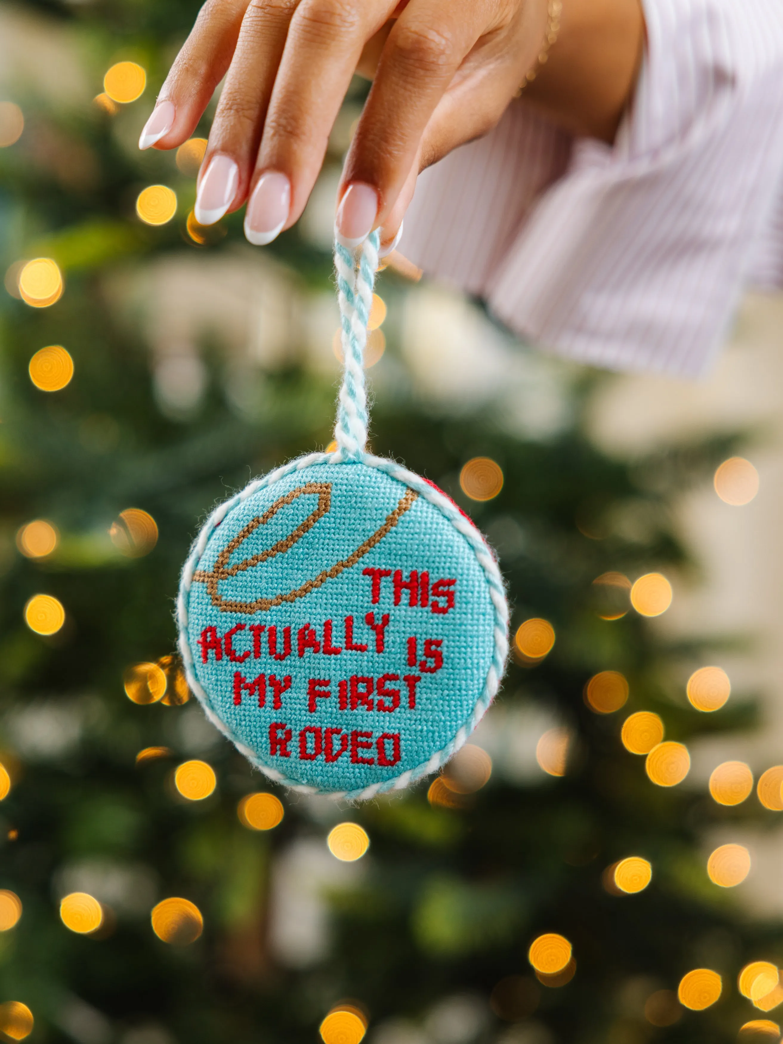 Needlepoint Ornament - First Rodeo