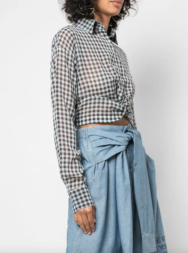 PLAID BLOUSE