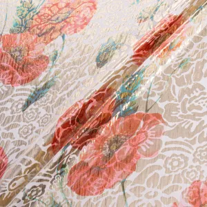 Poppy Printed Silk Metallic Jacquard