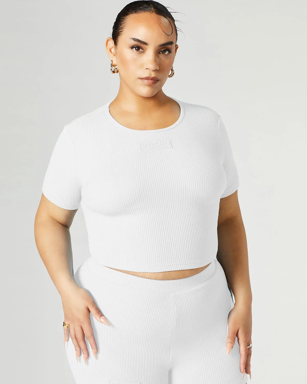 Ribbed Crew Neck Crop Top