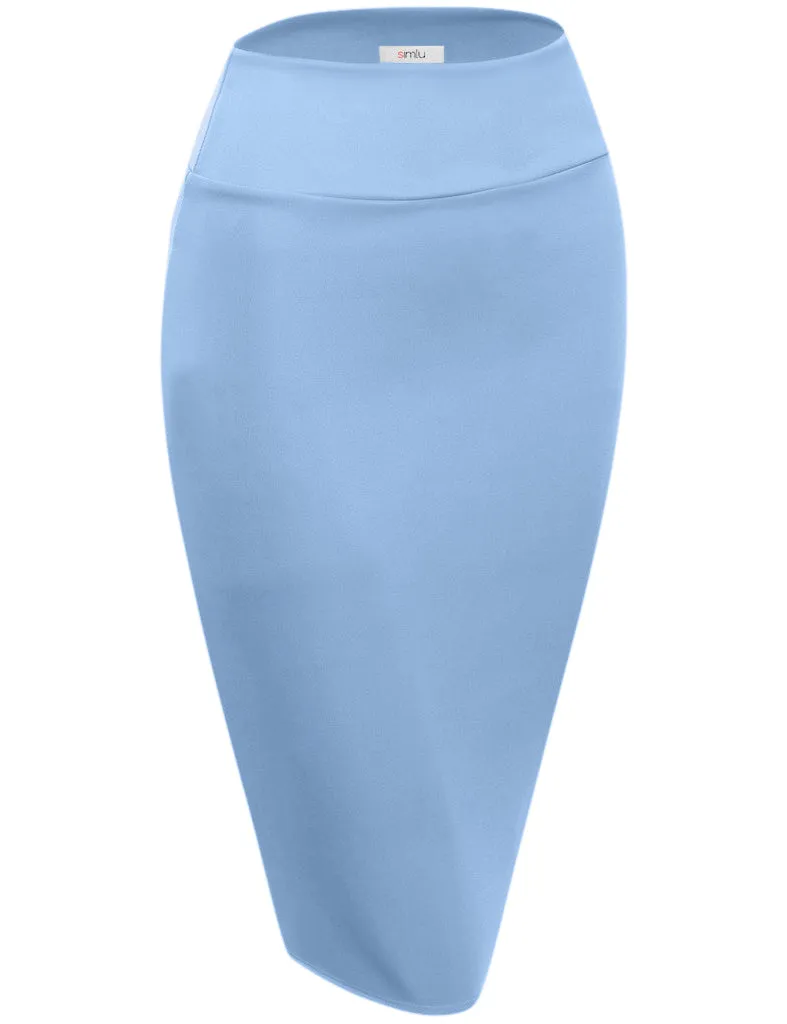 Slay All Day Plus Size Scuba Skirt