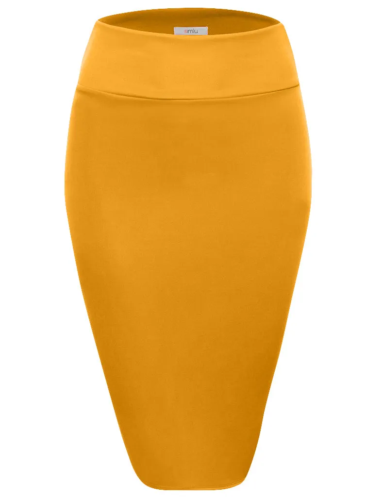 Slay All Day Plus Size Scuba Skirt