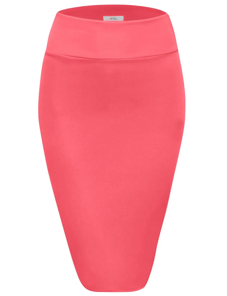 Slay All Day Plus Size Scuba Skirt