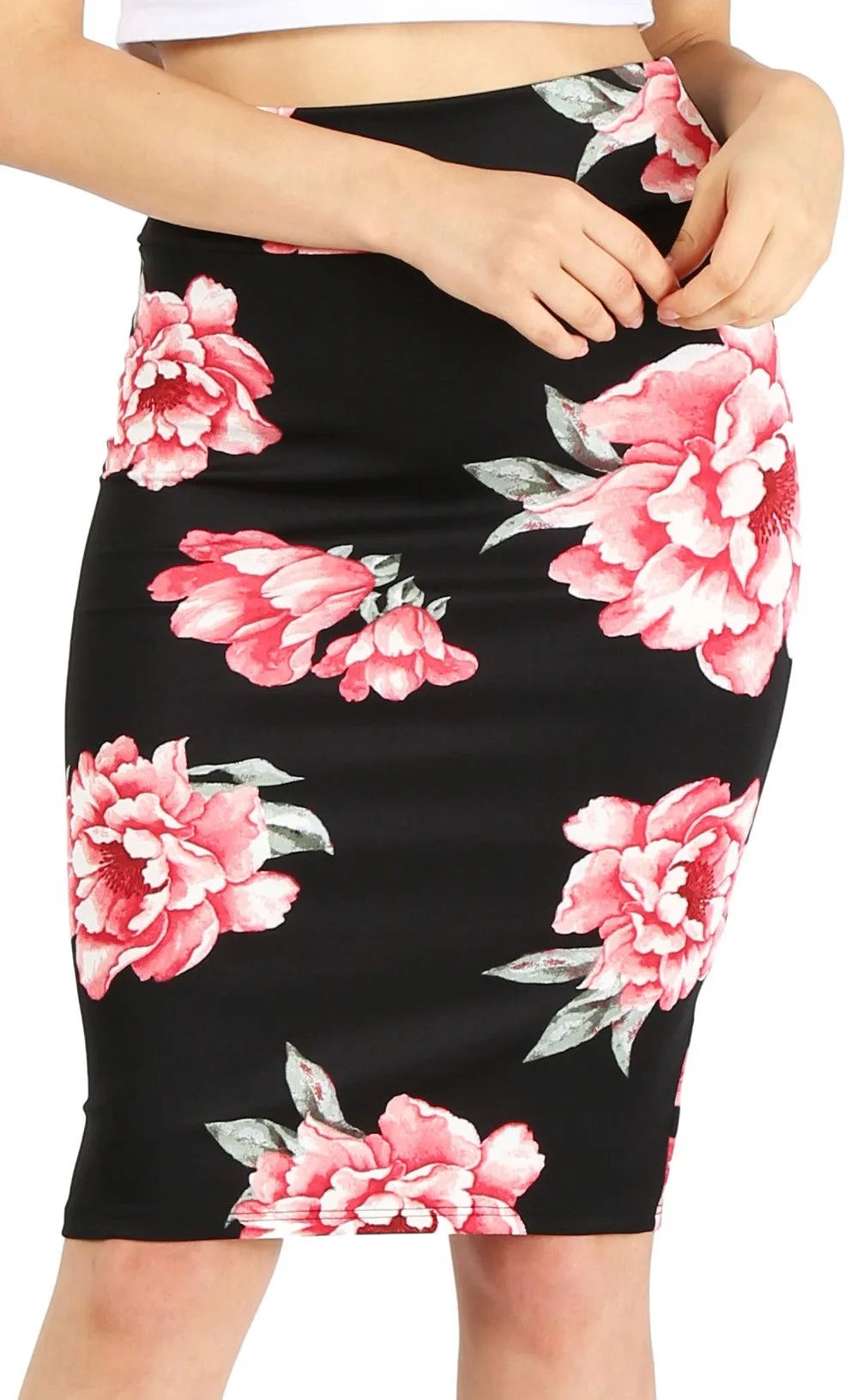 Slay All Day Plus Size Scuba Skirt