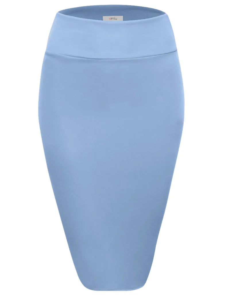 Slay All Day Plus Size Scuba Skirt