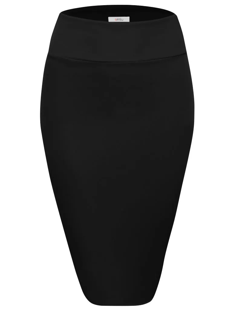 Slay All Day Plus Size Scuba Skirt