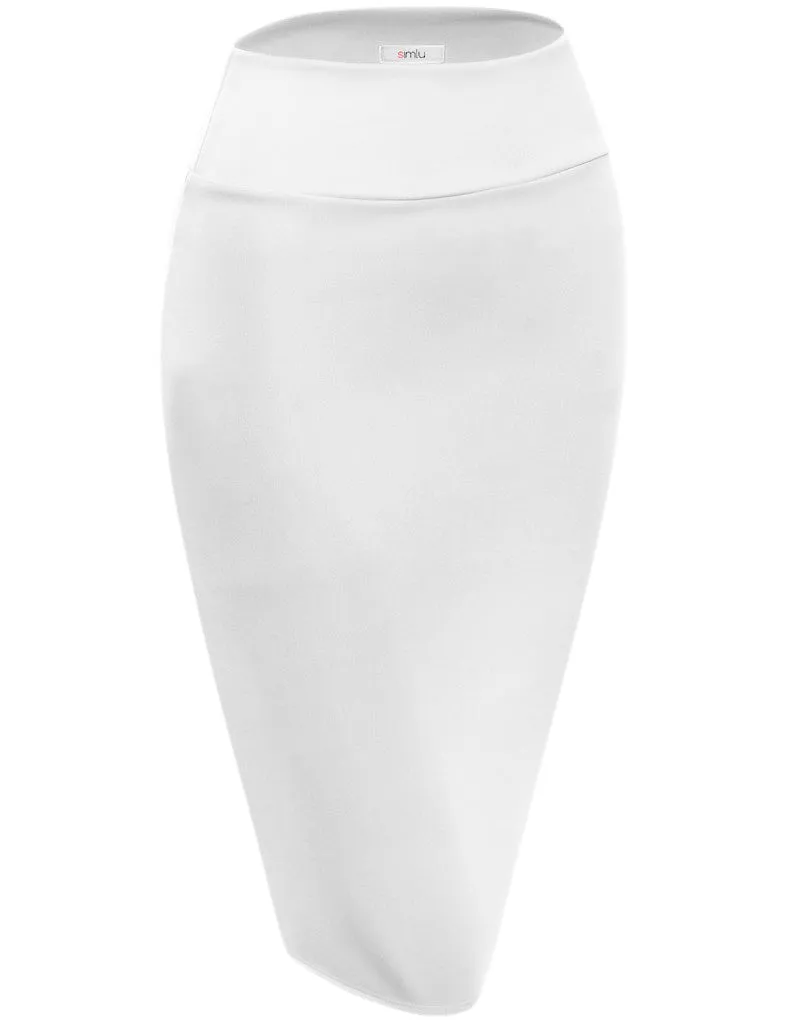 Slay All Day Plus Size Scuba Skirt