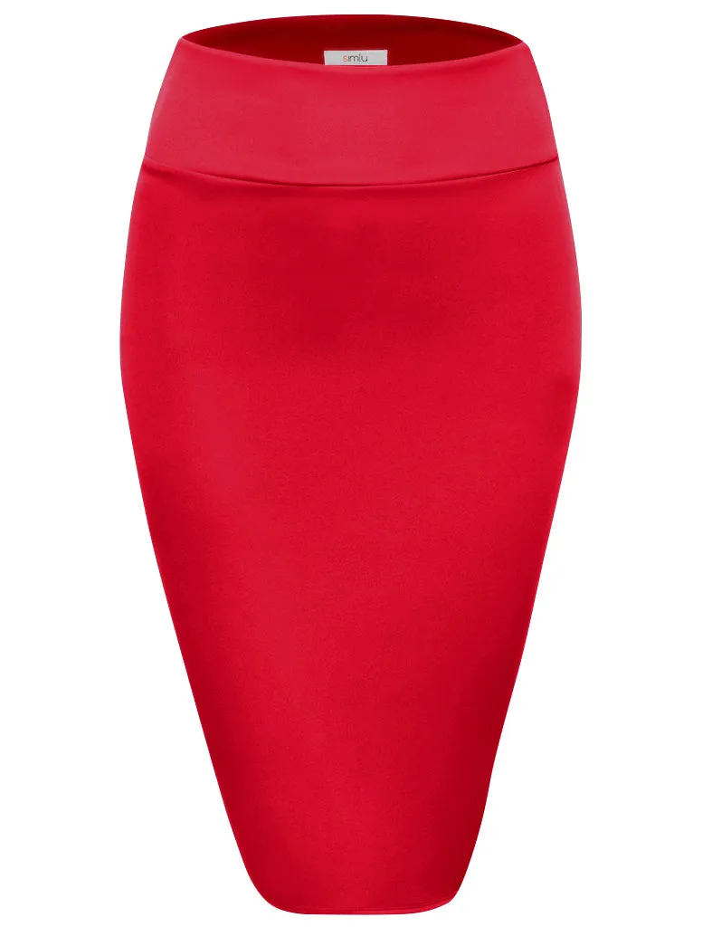 Slay All Day Plus Size Scuba Skirt