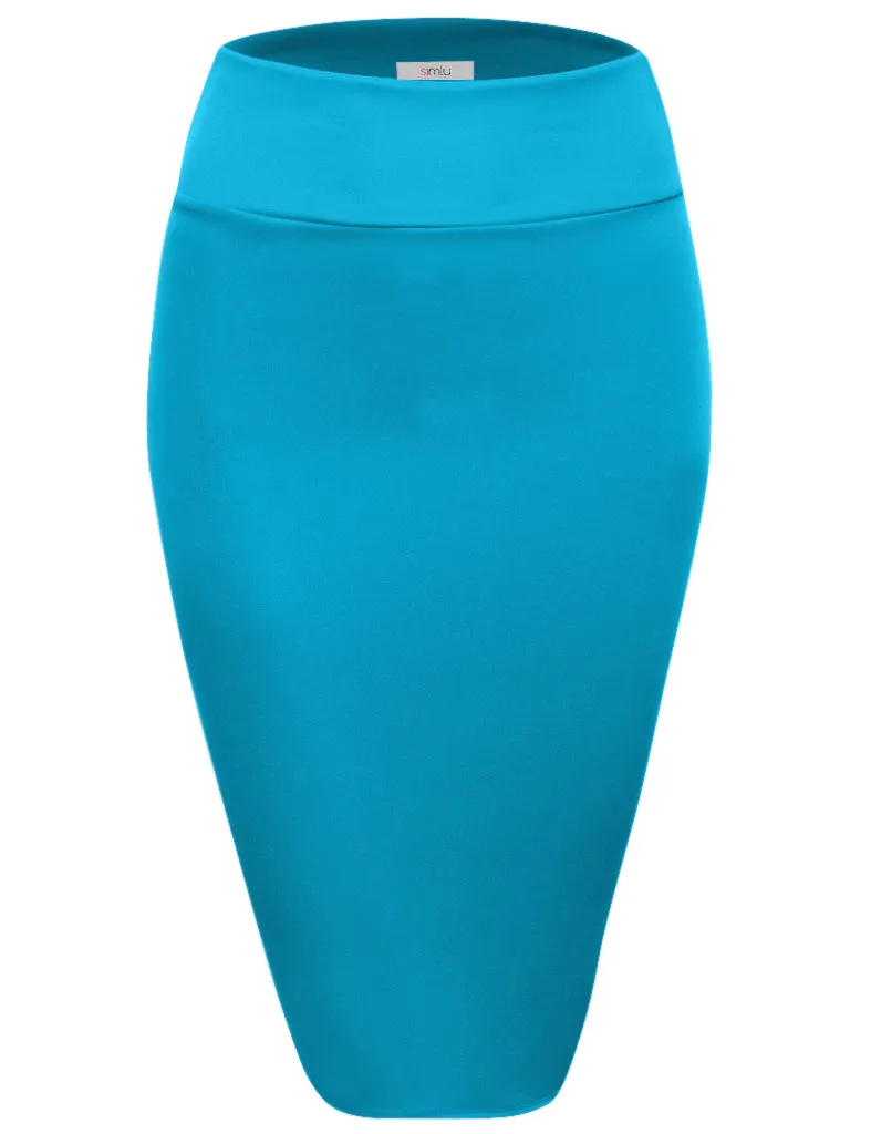 Slay All Day Plus Size Scuba Skirt