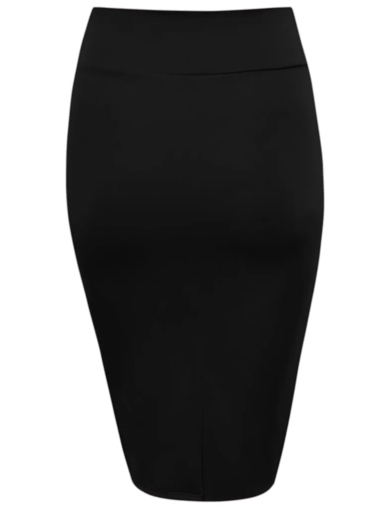 Slay All Day Plus Size Scuba Skirt