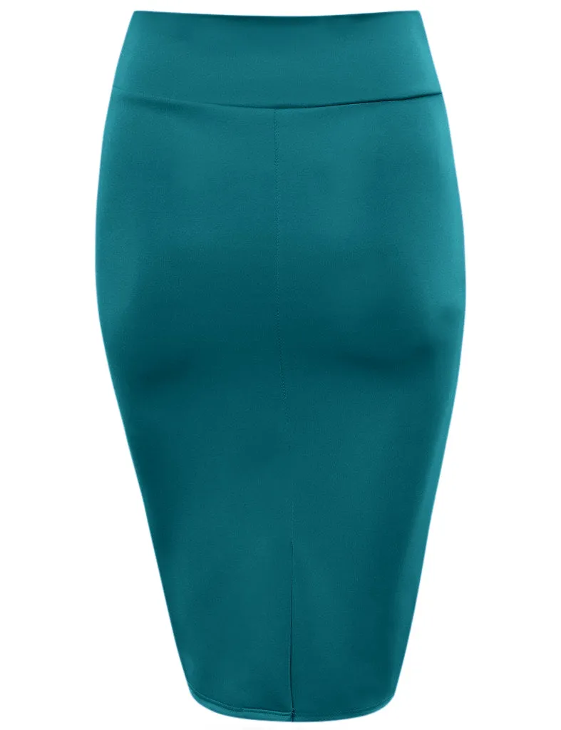 Slay All Day Plus Size Scuba Skirt