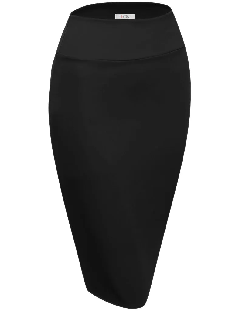 Slay All Day Plus Size Scuba Skirt