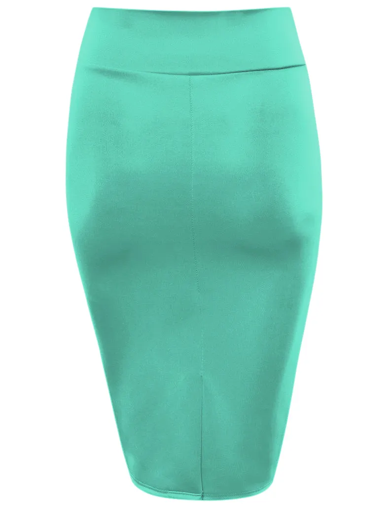 Slay All Day Plus Size Scuba Skirt