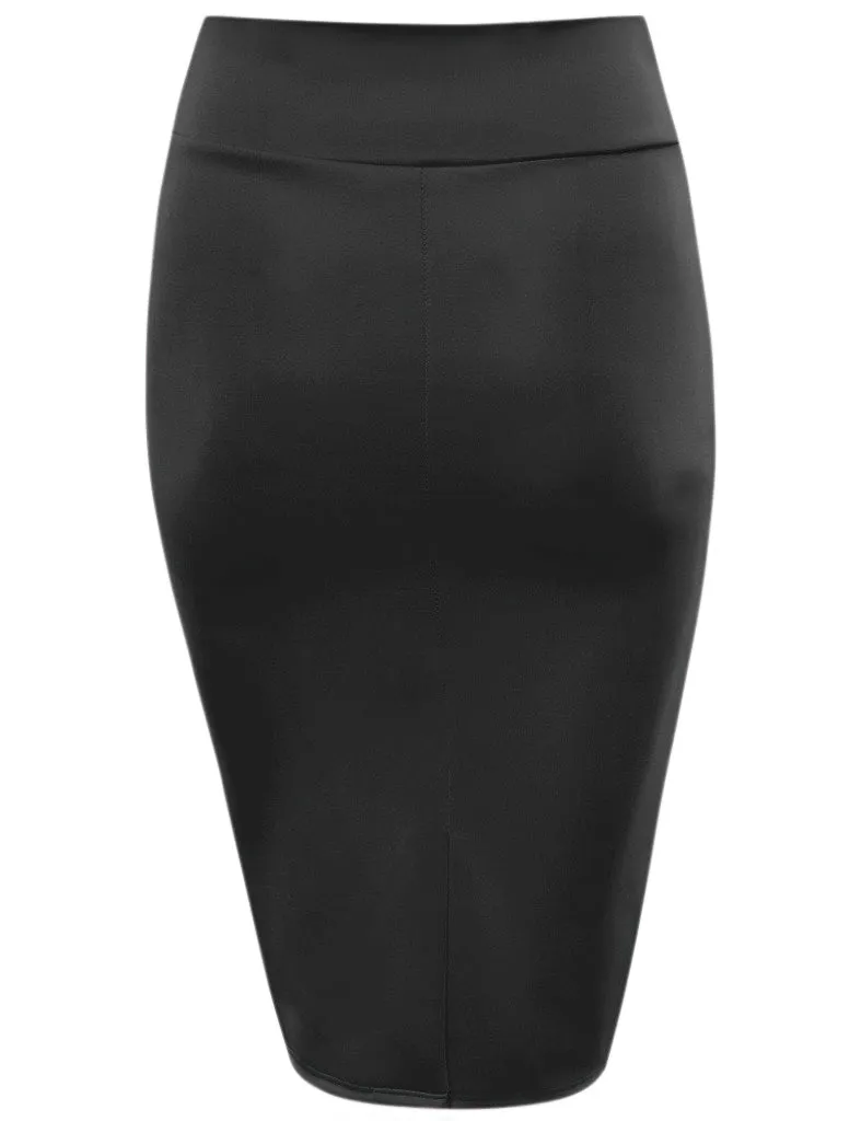 Slay All Day Plus Size Scuba Skirt